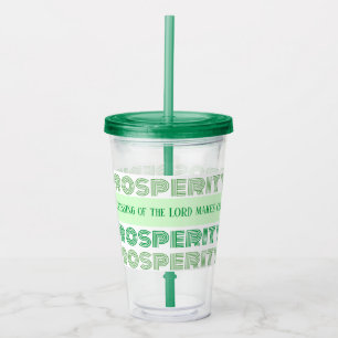 Prosperity Bible Verse Sprichwörter Acryltrinkbecher