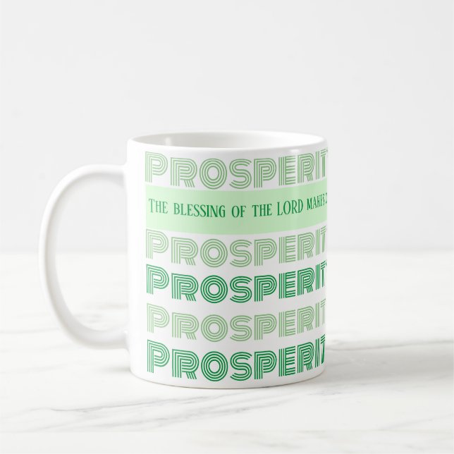 Prosperity Bible Verse Sprichwörter Kaffeetasse (Links)