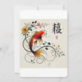 Prosperity Koi Card Feiertagskarte