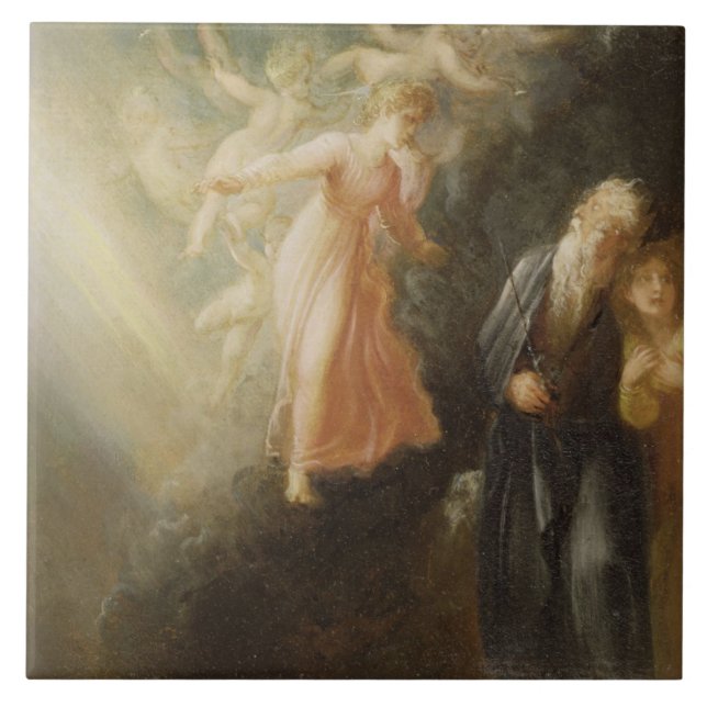 Prospero, Miranda und Ariel, "vom Sturm", c Fliese (Vorderseite)