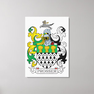 Prosser Familienwappen Leinwanddruck