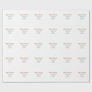 Prost 40 frohes Jubiläum orange grün Name Datum Geschenkpapier