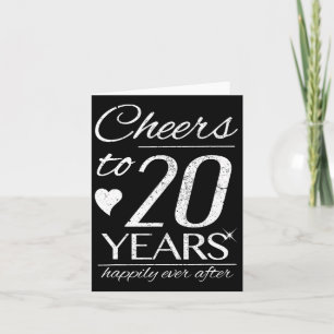 Prost auf 20 Jahre verheiratete Paare 20. Hochzeit Karte