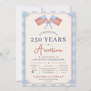 Prost auf 250 Jahre Amerika 4. Juli Party Einladung