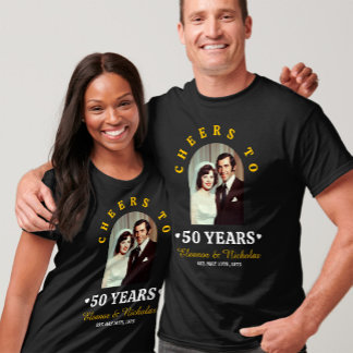 Prost auf 50 Jahre 50. Hochzeitsjubiläum Foto T-Shirt