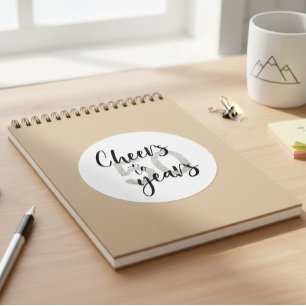 Prost auf 50 Jahre Glitter 50. Geburtstag Runder Aufkleber