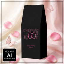 Prost auf 60 Jahre Black Pink Eleganter Geburtstag