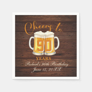 Prost auf 90 Jahre Serviette