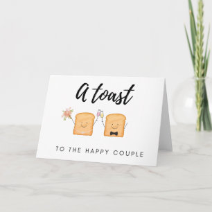 Prost auf das glückliche Paar   Süße Hochzeitskart Karte