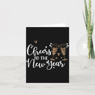 Prost auf das neue Jahr 2026 Leopard Champagner Fr Karte