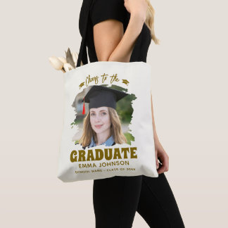 Prost auf den Absolventen Benutzerdefiniertes Foto Tasche