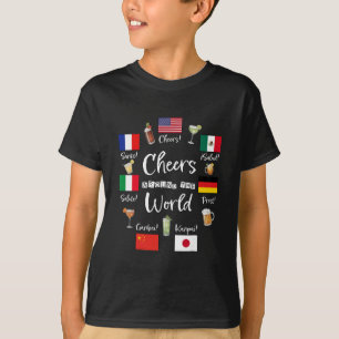 Prost auf der ganzen Welt Urlaub Trinken Lustig Dr T-Shirt