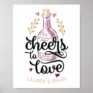 Prost auf die Liebe Brautparty-Plakat Poster