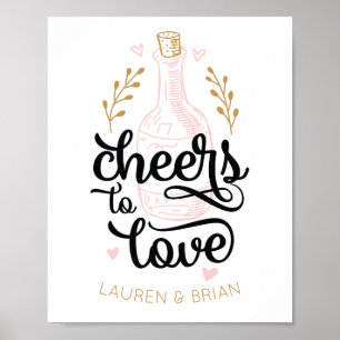 Prost auf die Liebe Brautparty-Plakat Poster