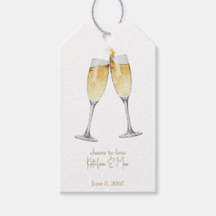 Prost auf die Liebe Personalisierte Champagner Toa Geschenkanhänger