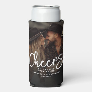 Prost auf ein glückliches Ende Foto-Hochzeit Selters Dosenkühler