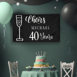 Prost auf jedes Alter Männer Jahre Typografie Gebu Banner
