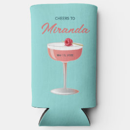 Prost auf [Name] Himbeer-Cocktail Selters Dosenkühler