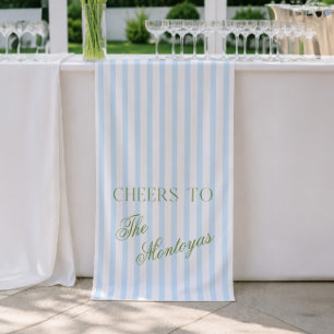 Prost auf Sage Green & Blue Hochzeitsbanner Banner