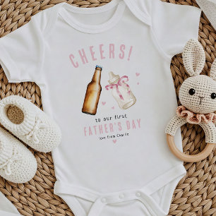 Prost auf unseren 1. Vatertag, süßes Geschenk für  Baby Strampler