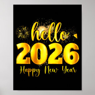 Prost aufs neue Jahr Frohes neues Jahr 2026 Party Poster