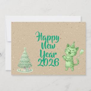 Prost aufs Neujahrsgrußkarte Karte