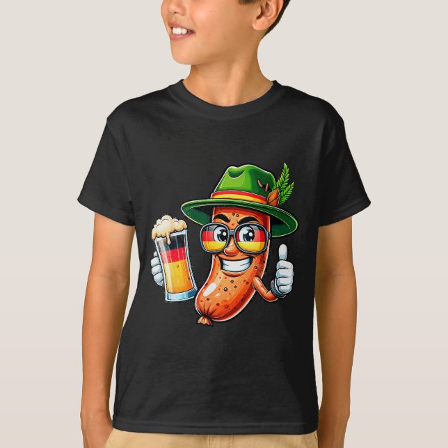 Prost Beer German American Flag Men Mug  T-Shirt (Vorderseite)