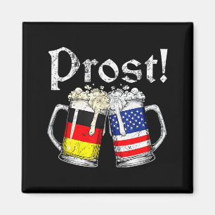 Prost Bier Deutsch-Amerikanische Flagge Männer Tas Magnet
