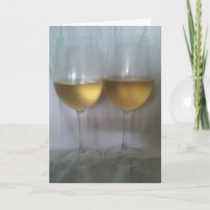 Prost! Chardonnay für zwei Grußkarten Karte