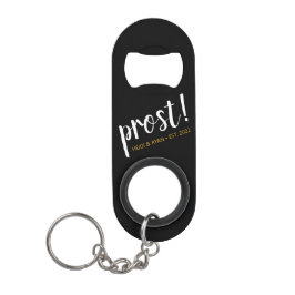 "Prost"-Cheers Hochzeitsgeschenk Schlüsselanhänger Mini Flaschenöffner