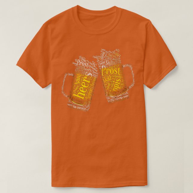 Prost Cheers Oktoberfest Beer Tasse  T-Shirt (Design vorne)
