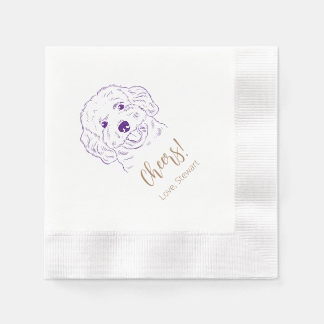 Prost! Cockapoo Wedding Napkins Serviette (Vorderseite)
