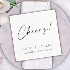 Prost! Cocktail an der Hochzeitsempfehlung Serviette