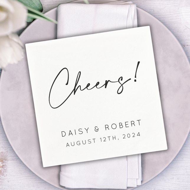 Prost! Cocktail an der Hochzeitsempfehlung Serviette (Cheers napkin for wedding)