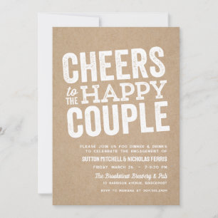 Prost dem glücklichen Paar vor der Hochzeit Einladung