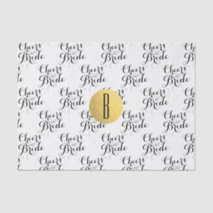 Prost der Braut Benutzerdefiniertes Monogramm Brau Seidenpapier