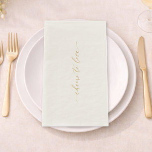 Prost der Liebe Elegantes Hochzeitsgasttuch Serviette