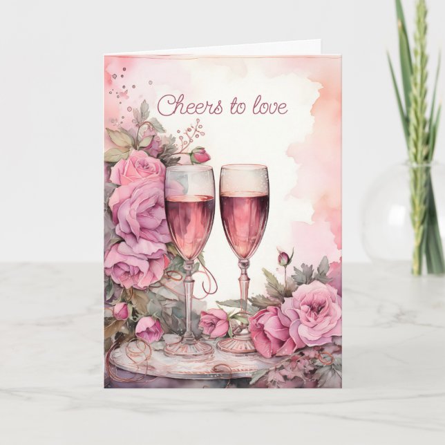 Prost der Liebe Karte (Vorderseite)