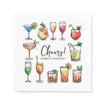Prost Doodle Zeichnung Holiday Cocktailparty