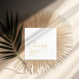 Prost! Elegante, minimale Handschrift Serviette