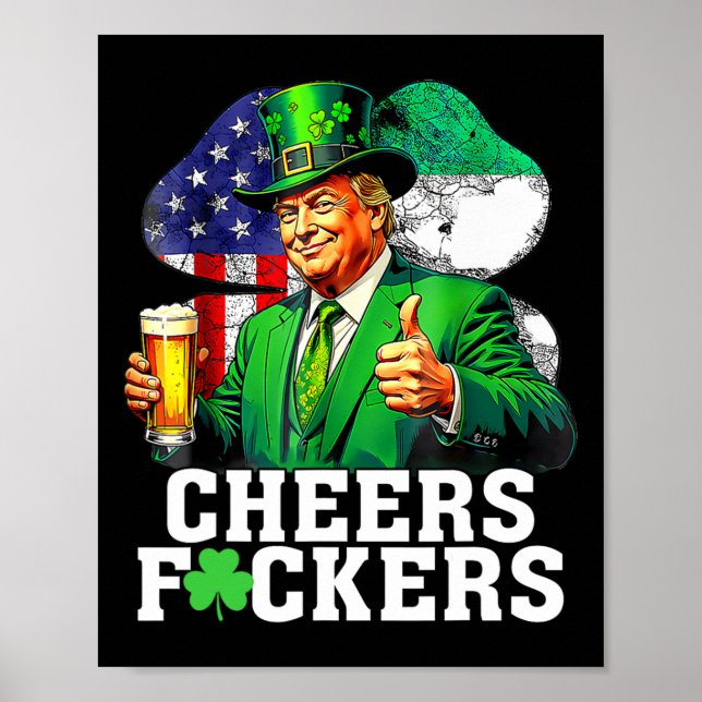 Prost Ers St. Patricks Day Lustiger Biertrinker Tr Poster (Vorne)