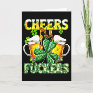 Prost Fckers St Patricks Day Lustiges Biertrinken Karte
