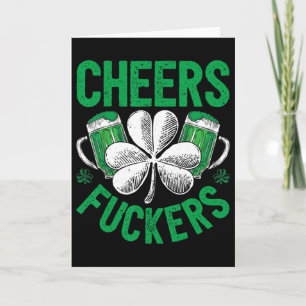 Prost Fckers St Patricks Day Männer Frauen Bier Tr Karte