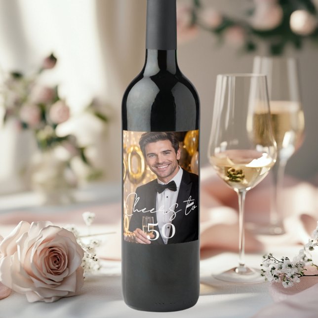 Prost Foto Geburtstagsfeier Weinetikett (Von Creator hochgeladen)