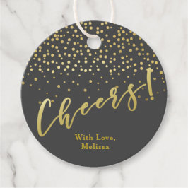 Prost! | Glamour Gold Glitzern Geschenkanhänger