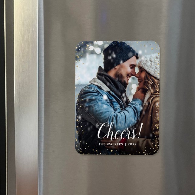 Prost | Glitz Imitats Glitzer Foto Overlay Magnet (Von Creator hochgeladen)