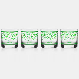 Prost Glückliche Irische Shamrocks Design Personal Whiskyglas