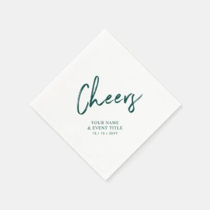 Prost   Grüner Pinsel Schriftzug Individuelle Part Serviette