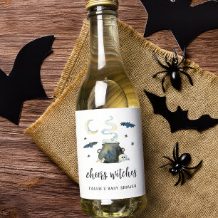 Prost, Hexen Halloween-Baby-Party Weinetikett