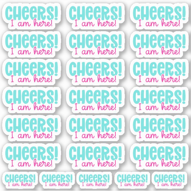 Prost! Ich bin hier! Vinyl Sticker (Vorderseite)